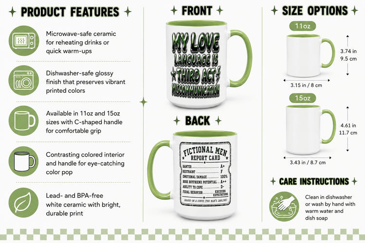 My Love Language Is Third Act Miscommunication Mug – Funny Romantasy Coffee Mug for Book Lovers - Dogear Dreams