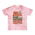 A Clay tie-dye t-shirt with a retro-style graphic that reads &