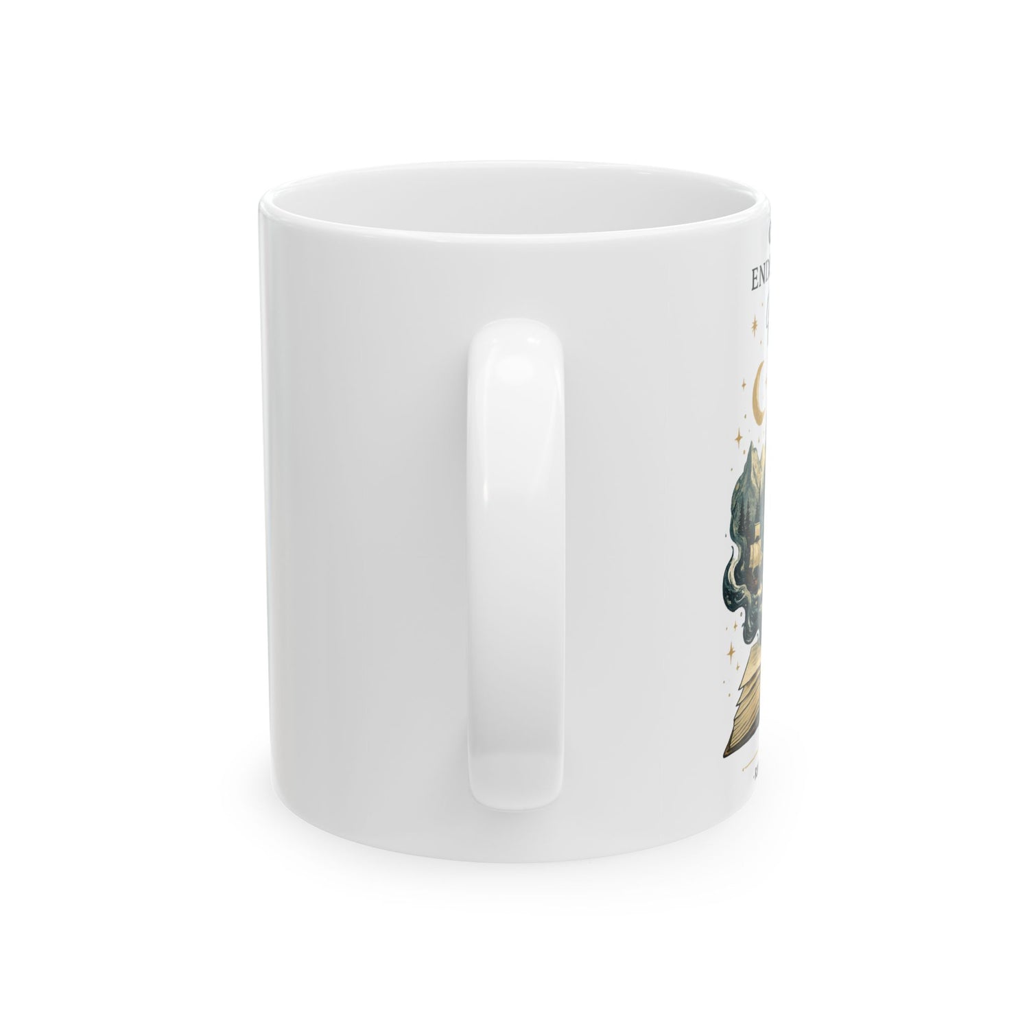Fantasy Book Lover Ceramic Mug — "Meet Me Where Our Worlds Collide" Illustration (11oz, 15oz) - Dogear Dreams