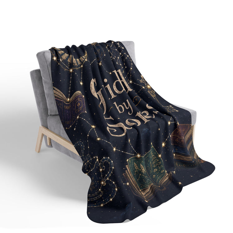 Fleece Sherpa Blanket — "Guided by Stories" Cozy Reading Throw