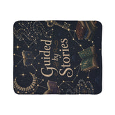 Fleece Sherpa Blanket — "Guided by Stories" Cozy Reading Throw