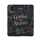 Fleece Sherpa Blanket — "Guided by Stories" Cozy Reading Throw 