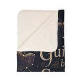 Fleece Sherpa Blanket — "Guided by Stories" Cozy Reading Throw