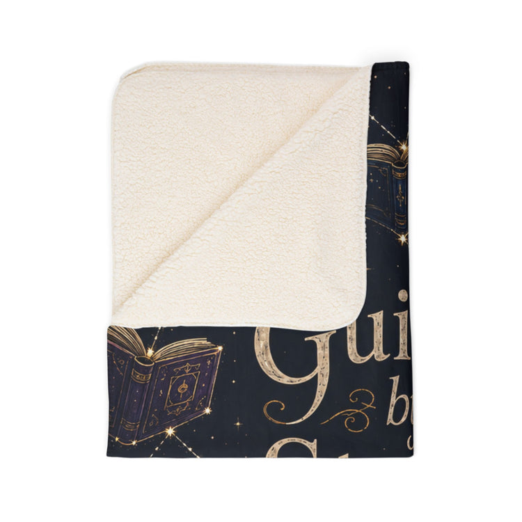 Fleece Sherpa Blanket — "Guided by Stories" Cozy Reading Throw