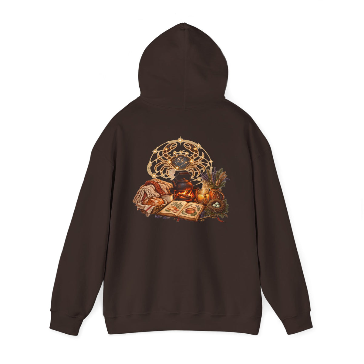 Cancer Zodiac Hoodie | Cozy Fantasy Hearth Magic Sweatshirt | Dogear Dreams - Dogear Dreams