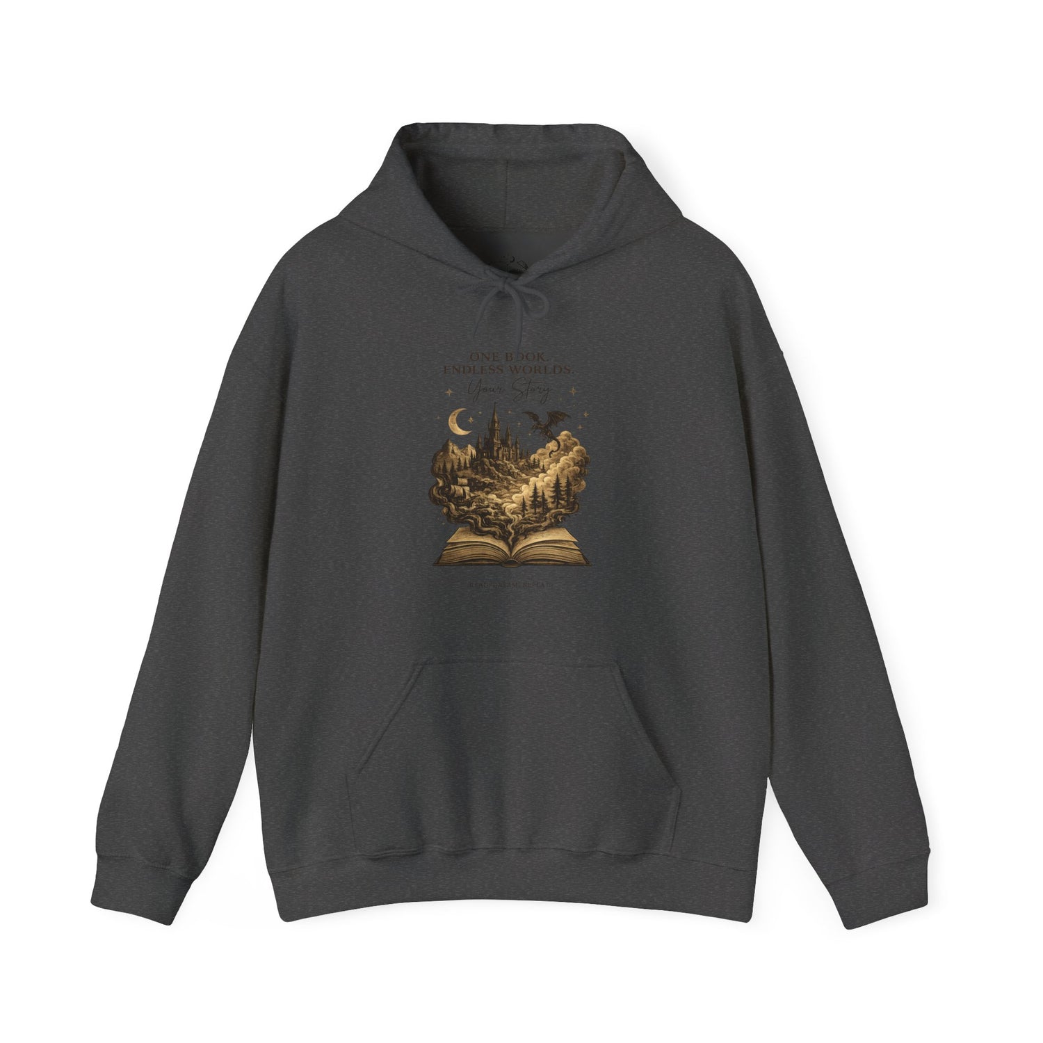 Dark Academia Fantasy Hoodie | One Book Endless Worlds Book Lover Sweatshirt - Dogear Dreams