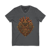 Clockwork Heart Steampunk V-Neck Graphic Tee - Dogear Dreams