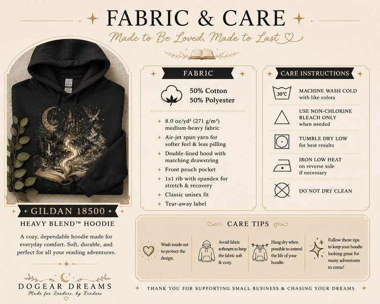 Dark Academia Fantasy Hoodie | One Book Endless Worlds Book Lover Sweatshirt - Dogear Dreams