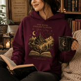 Dark Academia Fantasy Hoodie | One Book Endless Worlds Book Lover Sweatshirt - Dogear Dreams