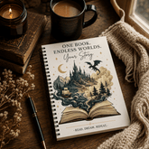 One Book. Endless Worlds. Your Story. | Original Fantasy Spiral Notebook - Dogear Dreams
