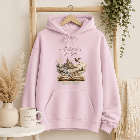Bookish Adventure Hoodie — "Live Every Strange Wonderful Life" Graphic Pullover - Dogear Dreams
