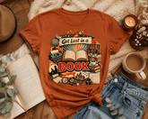 Get Lost in a Book Retro Graphic Tee, Vintage Book Lover Shirt, Reading Lover Gift, Librarian Tee, Bookish Aesthetic T-Shirt - Dogear Dreams