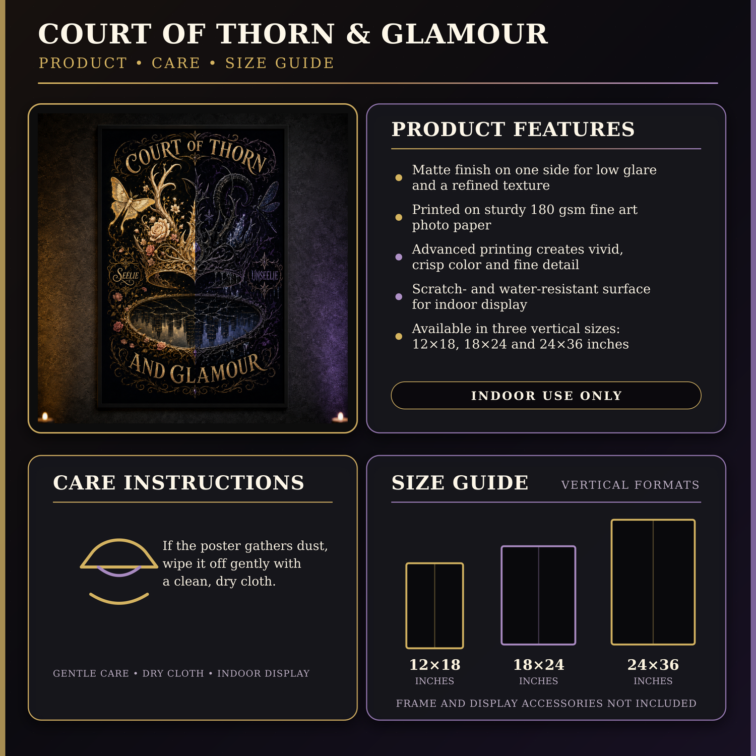 A dark promotional infographic for the &