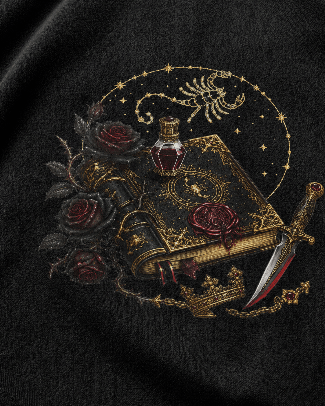 Scorpio Zodiac Hoodie | Dark Academia Villain Era Sweatshirt | Dogear Dreams - Dogear Dreams