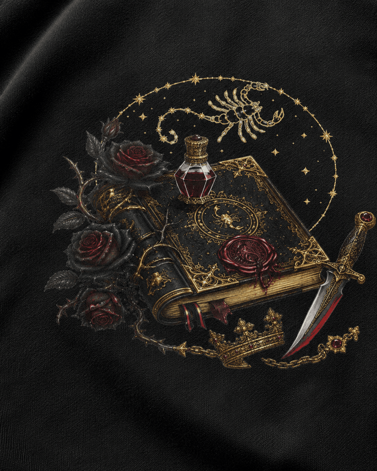 Scorpio Zodiac Hoodie | Dark Academia Villain Era Sweatshirt | Dogear Dreams - Dogear Dreams