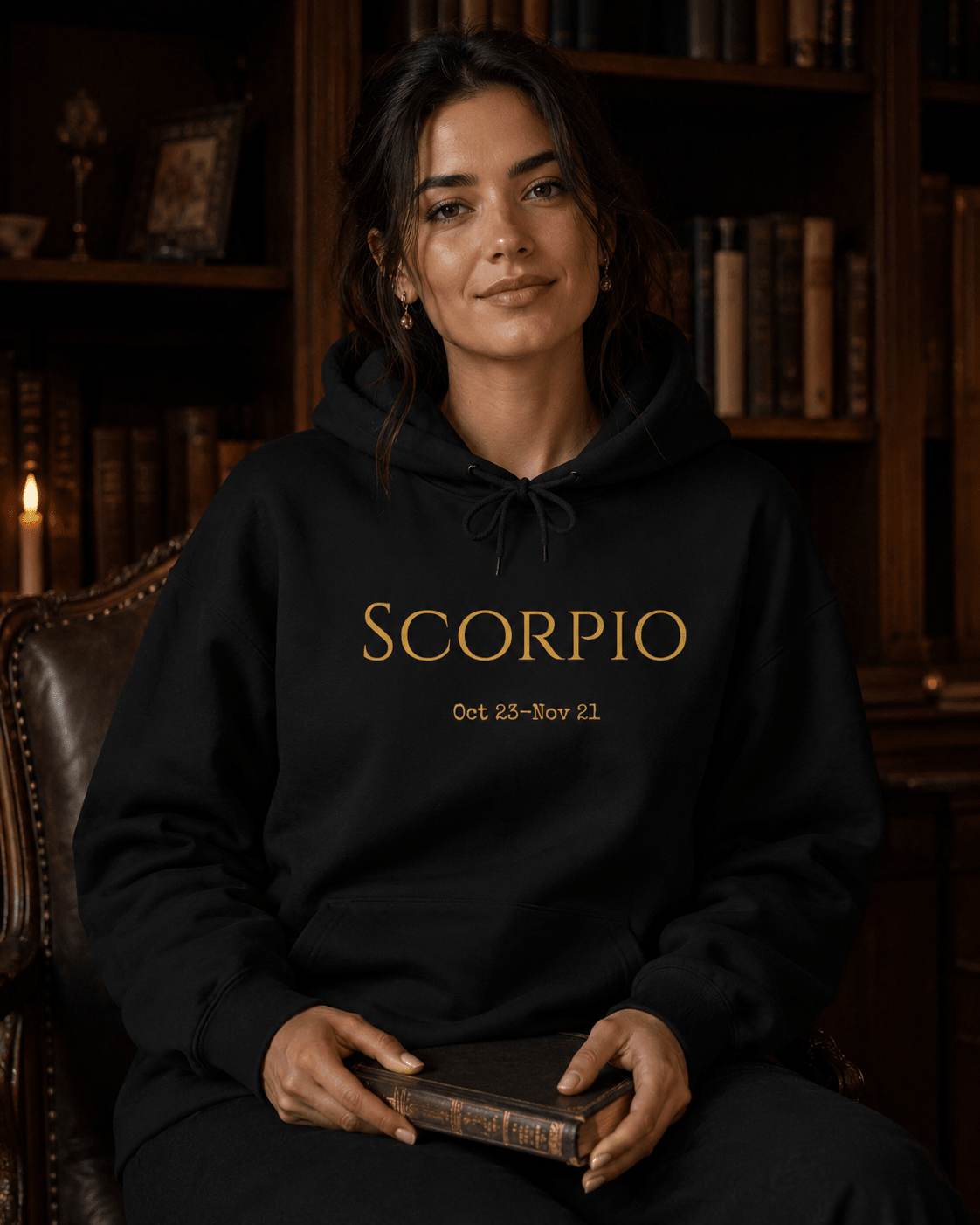 Scorpio Zodiac Hoodie | Dark Academia Villain Era Sweatshirt | Dogear Dreams - Dogear Dreams