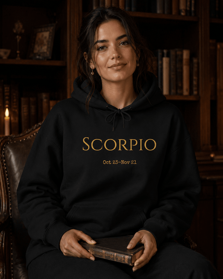 Scorpio Zodiac Hoodie | Dark Academia Villain Era Sweatshirt | Dogear Dreams - Dogear Dreams