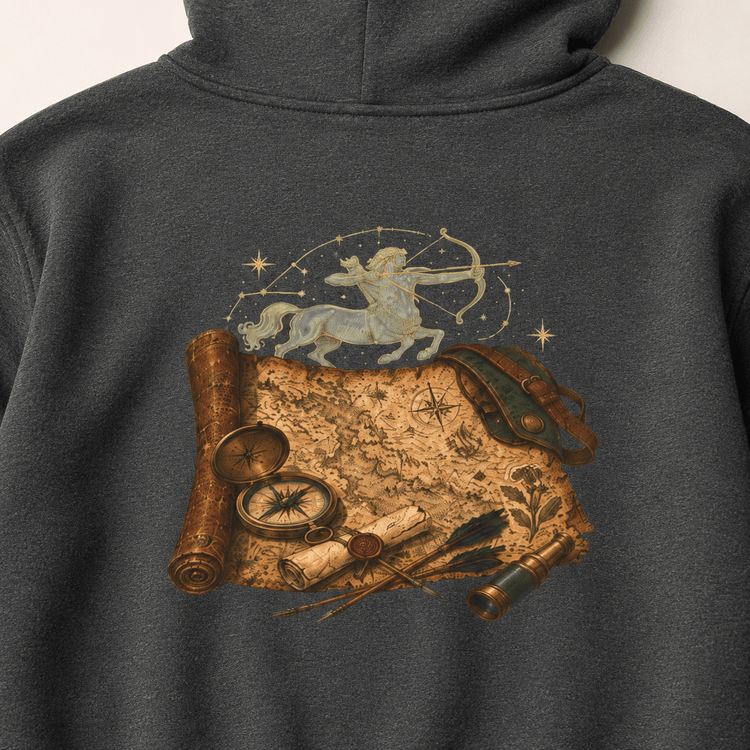 Sagittarius Zodiac Hoodie | TTRPG Fantasy Quest Sweatshirt | Dogear Dreams - Dogear Dreams