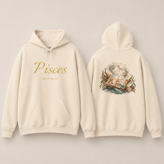 Pisces Zodiac Hoodie | Whimsical Fae Cottagecore Sweatshirt | Dogear Dreams