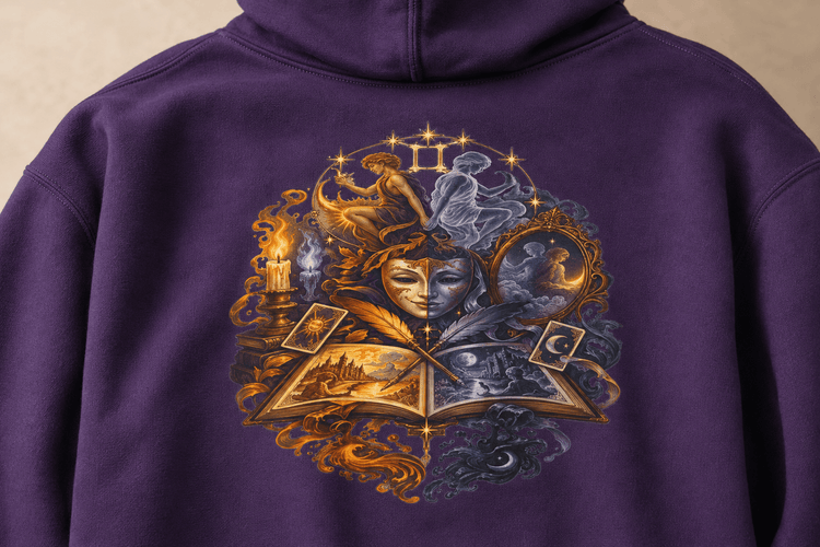 Gemini Zodiac Hoodie | Unreliable Narrator Plot Twist Sweatshirt | Dogear Dreams - Dogear Dreams
