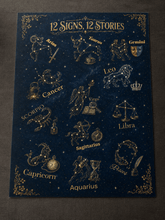 12 Signs, 12 Stories Zodiac Poster | Bookish Astrology Wall Art | Dogear Dreams - Dogear Dreams