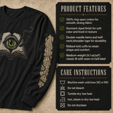 The Watching Book — Cosmic Horror Long Sleeve Tee | Gothic Academia Grimoire Shirt - Dogear Dreams