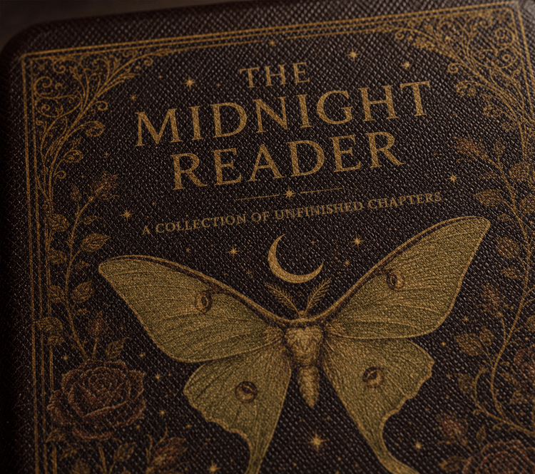 Dark Academia Kindle Case, Gothic Moth Book Cover, Vegan Leather E-Reader Sleeve, Witchy Reading Accessory, BookTok Gift, Midnight Reader - Dogear Dreams