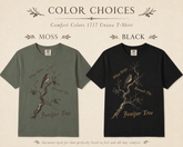 What Sleeps Beneath the Juniper Tree Tee | Dark Academia Fairytale Shirt | Gothic Botanical Bird Illustration | Comfort Colors 1717 - Dogear Dreams