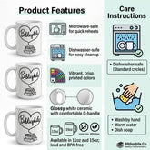 Bibliophile Heart & Books Line Art Mug — Book Lover Gift - Dogear Dreams