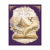 ✨ One Book. Endless Worlds. Your Story. | Fantasy Luxe Matte Poster - Dogear Dreams