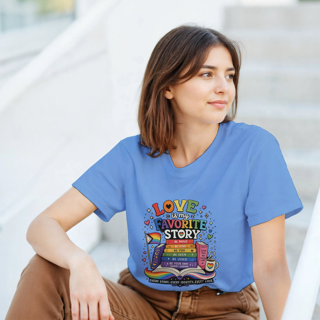 LGBTQ+ Pride Book Lover T-Shirt – Vibrant Colorful Graphic Tee - Designity