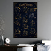 12 Signs, 12 Stories Zodiac Poster | Bookish Astrology Wall Art | Dogear Dreams - Dogear Dreams