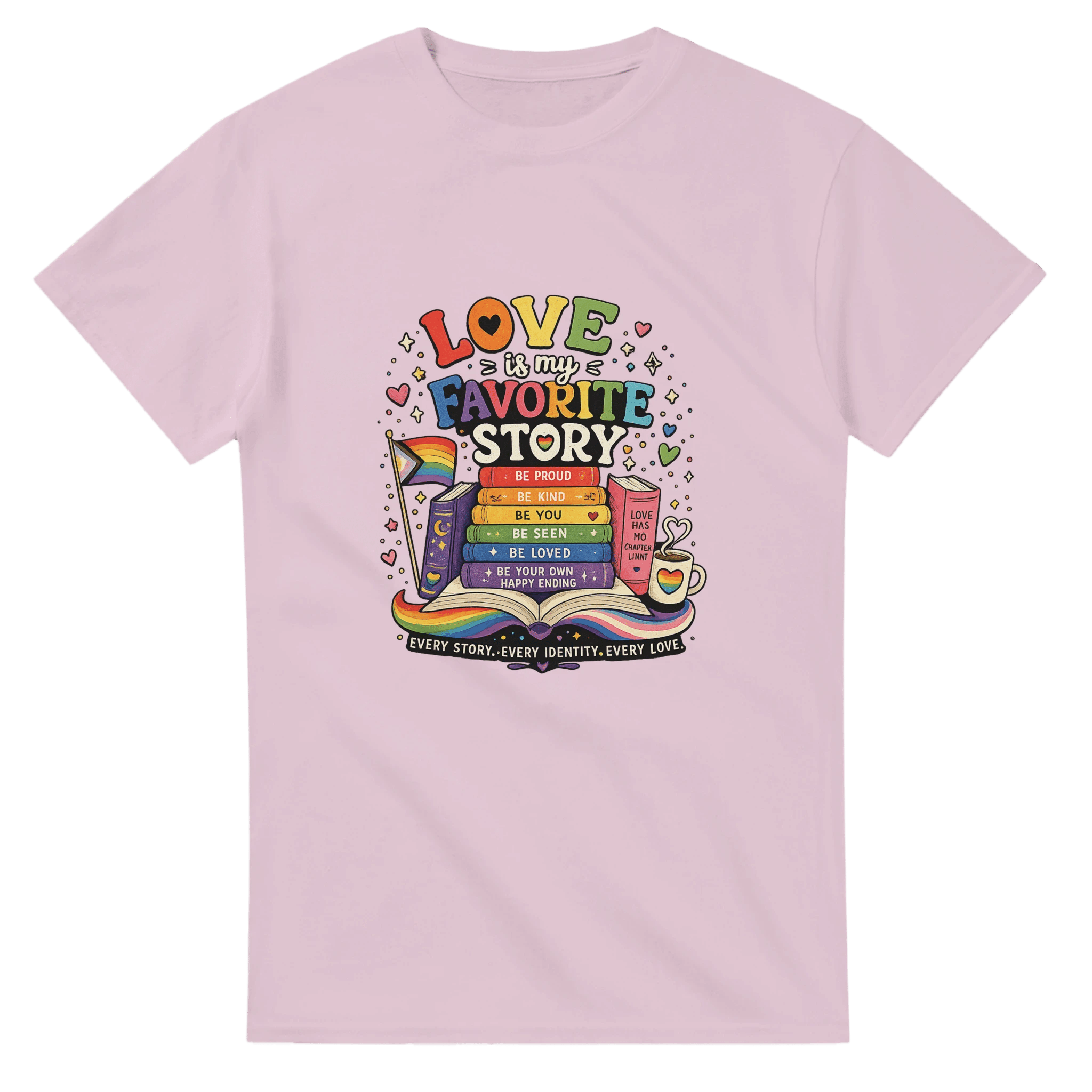 LGBTQ+ Pride Book Lover T-Shirt – Vibrant Colorful Graphic Tee - Designity