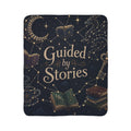 Fleece Sherpa Blanket — "Guided by Stories" Cozy Reading Throw -