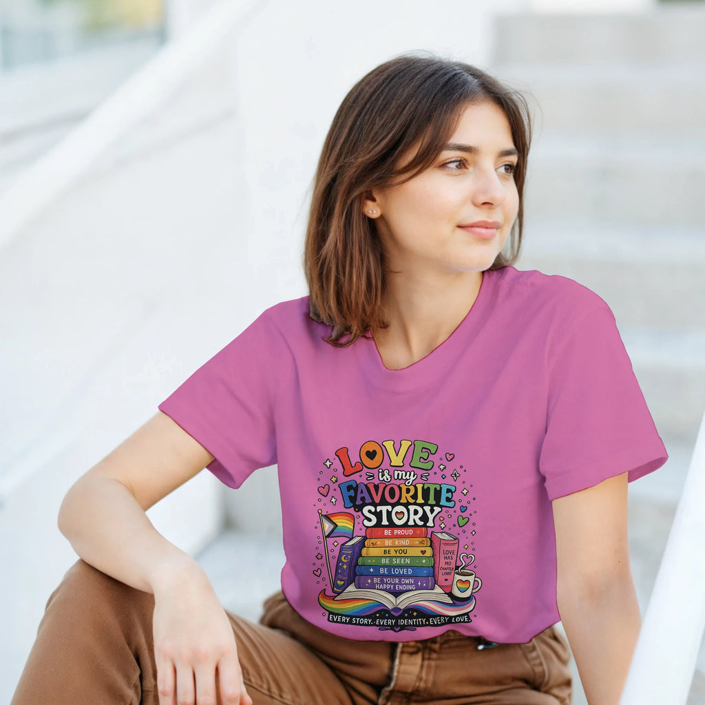 LGBTQ+ Pride Book Lover T-Shirt – Vibrant Colorful Graphic Tee - Designity