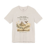 Book Lover Tee — "One Book. Endless Worlds. Your Story." Fantasy Novel Graphic Shirt - Dogear Dreams