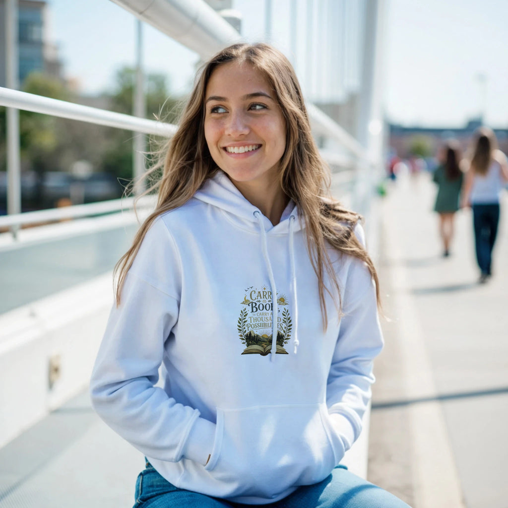 Book Lover Hoodie – Carry a Thousand Possibilities - Designity
