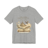 Book Lover Tee — "One Book. Endless Worlds. Your Story." Fantasy Novel Graphic Shirt - Dogear Dreams