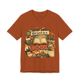 Get Lost in a Book Retro Graphic Tee, Vintage Book Lover Shirt, Reading Lover Gift, Librarian Tee, Bookish Aesthetic T-Shirt - Dogear Dreams