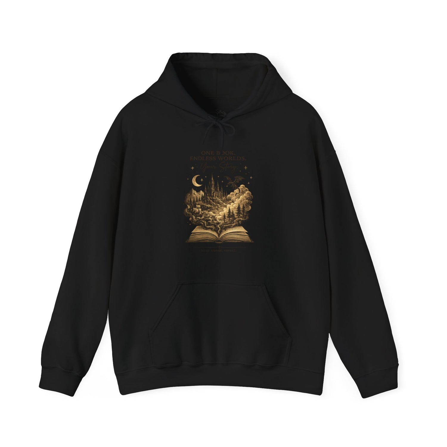 Dark Academia Fantasy Hoodie | One Book Endless Worlds Book Lover Sweatshirt - Dogear Dreams