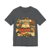 Get Lost in a Book Retro Graphic Tee, Vintage Book Lover Shirt, Reading Lover Gift, Librarian Tee, Bookish Aesthetic T-Shirt - Dogear Dreams