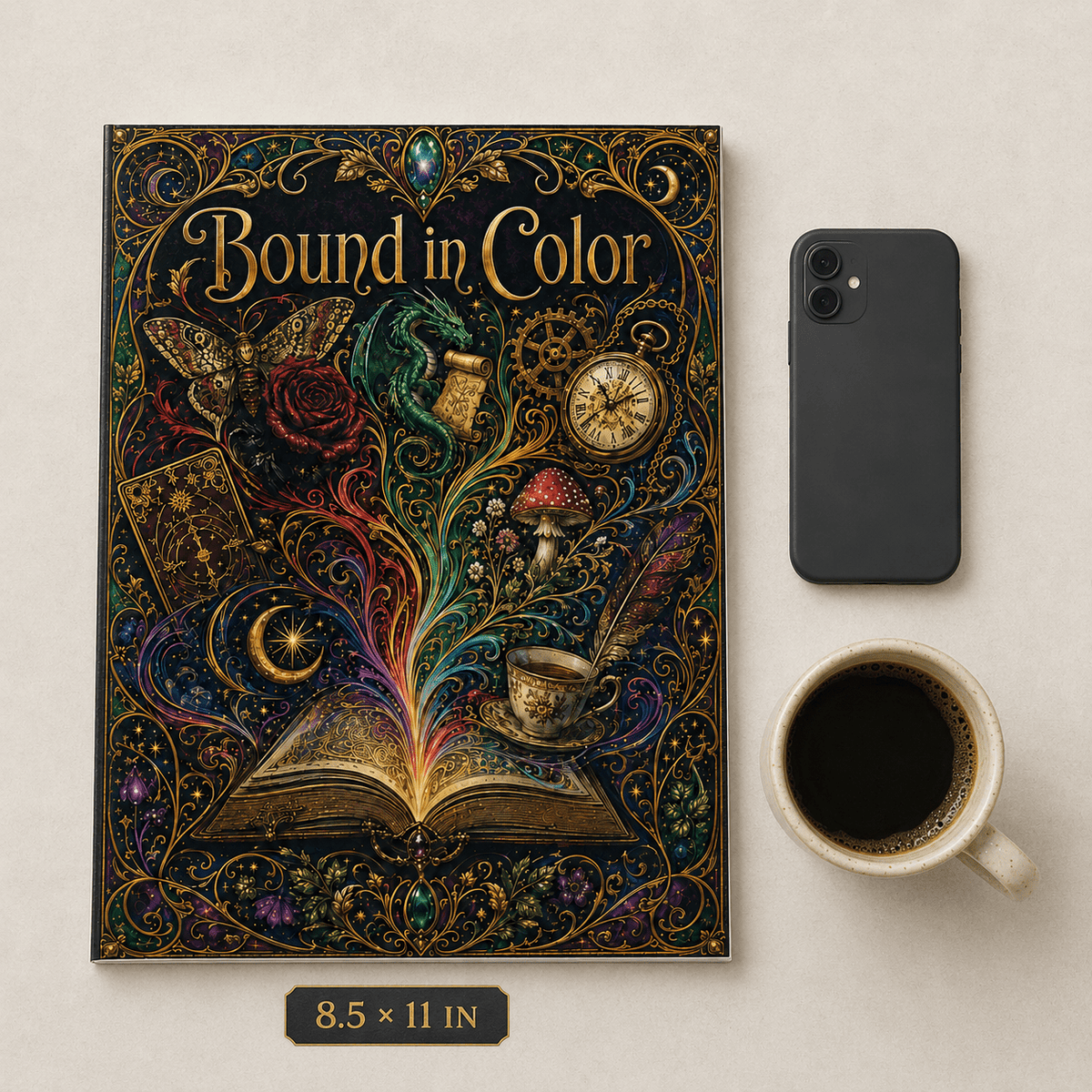 Bound in Color — A Reading Tracker & Coloring Book for Book Lovers - Dogear Dreams