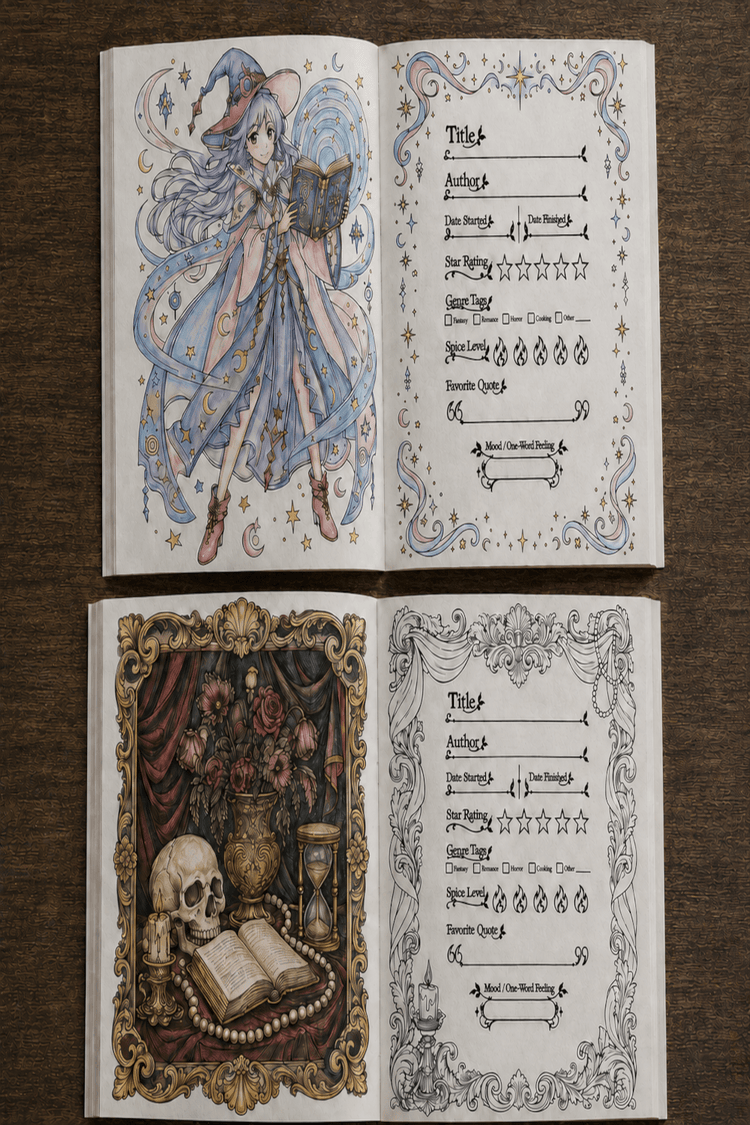 Bound in Color — A Reading Tracker & Coloring Book for Book Lovers - Dogear Dreams